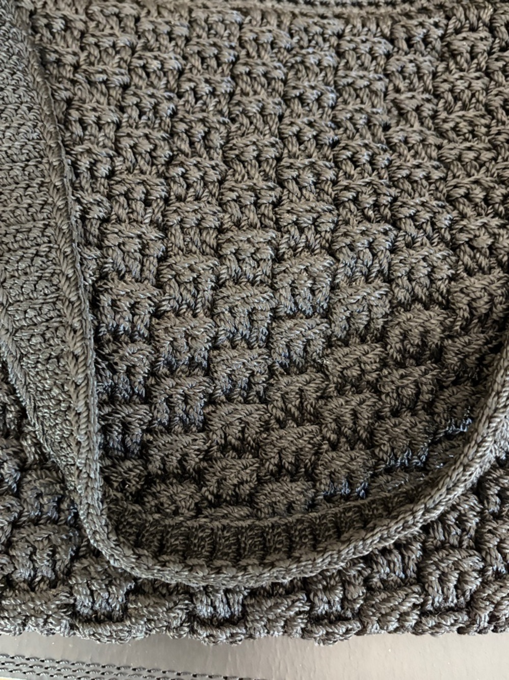 Lina Black Crocheted All Season Shoulder Bag Never Carried - Picture 4 of 6